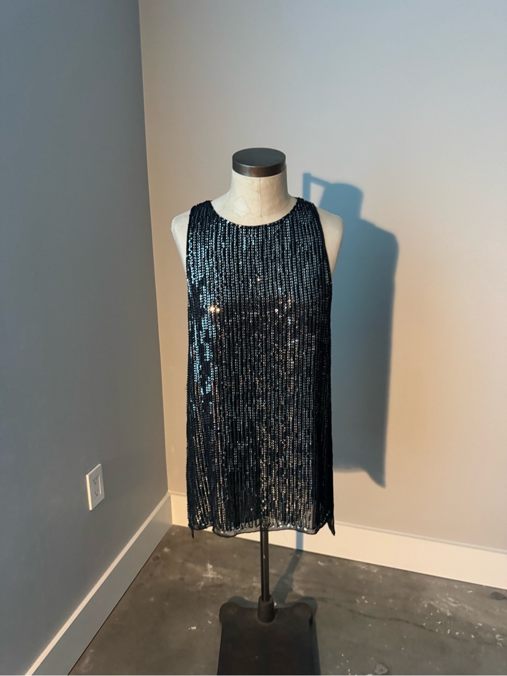 Endless Rose Black Sequin Sleeveless Camisole Top
